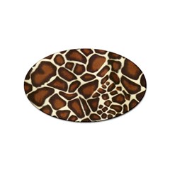 Giraffe Texture, Macro Sticker Oval (10 Pack)