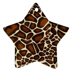 Giraffe Texture, Macro Star Ornament (two Sides) by kyorashop23