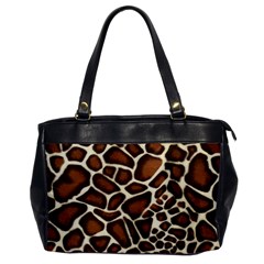 Giraffe Texture, Macro Oversize Office Handbag by kyorashop23