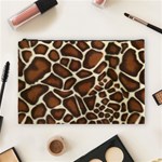 Giraffe Texture, Macro Cosmetic Bag (Large) Front