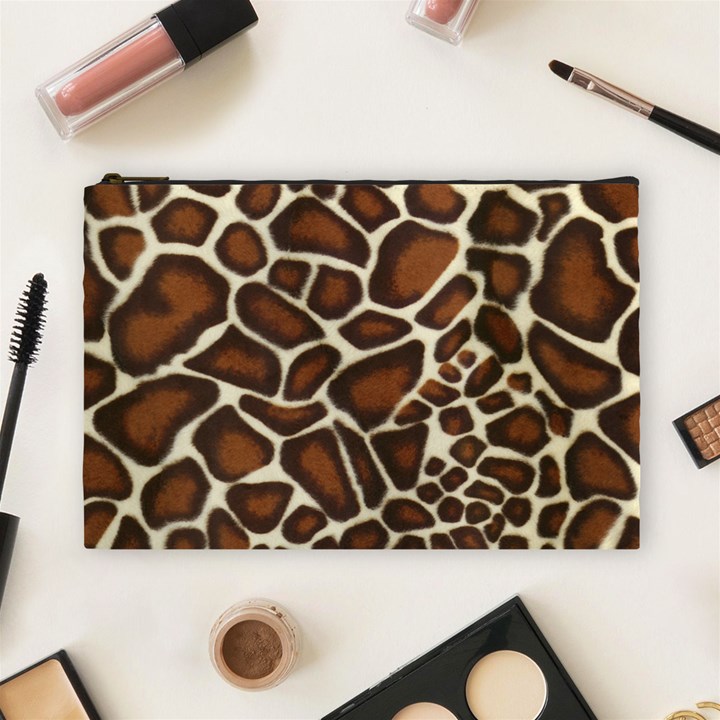 Giraffe Texture, Macro Cosmetic Bag (Large)