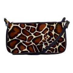 Giraffe Texture, Macro Shoulder Clutch Bag