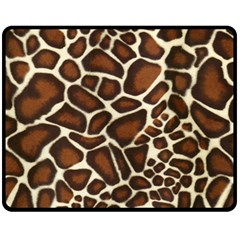 Giraffe Texture, Macro Fleece Blanket (medium) by kyorashop23