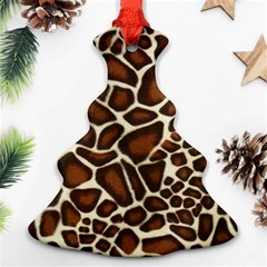 Giraffe Texture, Macro Ornament (christmas Tree) 