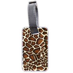 Giraffe Texture, Macro Luggage Tag (two Sides) by kyorashop23