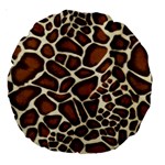 Giraffe Texture, Macro Large 18  Premium Round Cushions Back