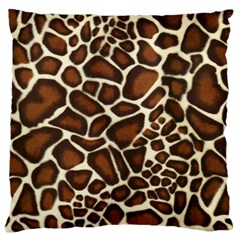 Giraffe Texture, Macro Standard Premium Plush Fleece Cushion Case (two Sides) by kyorashop23