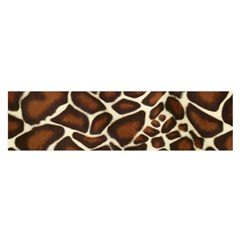 Giraffe Texture, Macro Oblong Satin Scarf (16  X 60 ) by kyorashop23