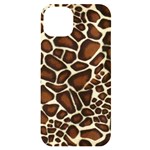 Giraffe Texture, Macro iPhone 14 Plus Black UV Print Case Front