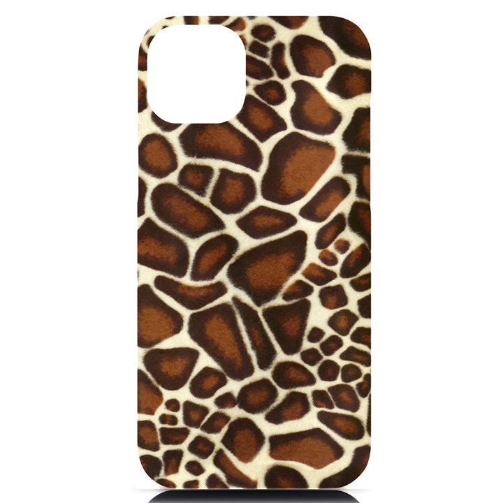 Giraffe Texture, Macro iPhone 14 Plus Black UV Print Case