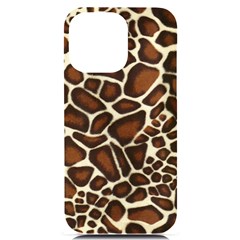 Giraffe Texture, Macro Iphone 14 Pro Max Black Uv Print Case by kyorashop23