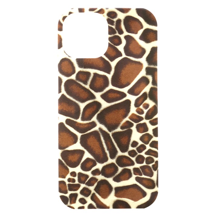 Giraffe Texture, Macro iPhone 15 Black UV Print PC Hardshell Case