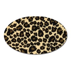 Jaguar Skin Texture, Jaguar Wool Texture, Yellow Oval Magnet by kyorashop23