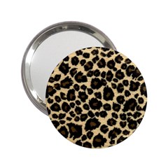 Jaguar Skin Texture, Jaguar Wool Texture, Yellow 2 25  Handbag Mirrors by kyorashop23