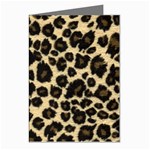 Jaguar Skin Texture, Jaguar Wool Texture, Yellow Greeting Cards (Pkg of 8) Left