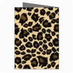 Jaguar Skin Texture, Jaguar Wool Texture, Yellow Greeting Cards (Pkg of 8) Right