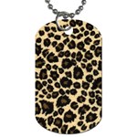 Jaguar Skin Texture, Jaguar Wool Texture, Yellow Dog Tag (Two Sides) Back