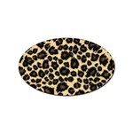 Jaguar Skin Texture, Jaguar Wool Texture, Yellow Sticker (Oval) Front