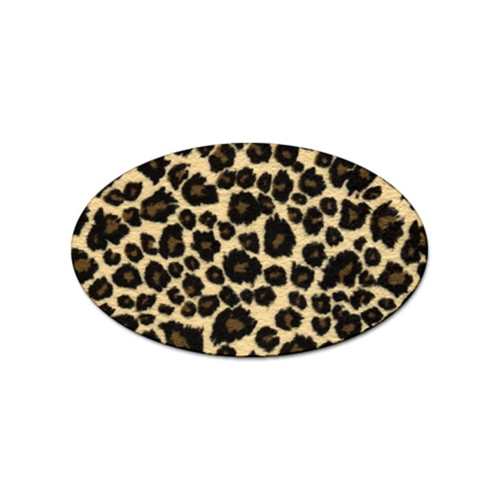 Jaguar Skin Texture, Jaguar Wool Texture, Yellow Sticker (Oval)