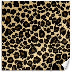 Jaguar Skin Texture, Jaguar Wool Texture, Yellow Canvas 16  X 16  by kyorashop23