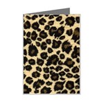 Jaguar Skin Texture, Jaguar Wool Texture, Yellow Mini Greeting Card Left