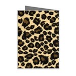 Jaguar Skin Texture, Jaguar Wool Texture, Yellow Mini Greeting Card Right