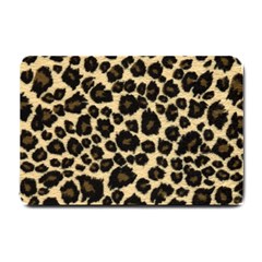 Jaguar Skin Texture, Jaguar Wool Texture, Yellow Small Doormat by kyorashop23