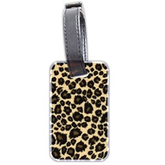 Jaguar Skin Texture, Jaguar Wool Texture, Yellow Luggage Tag (two Sides) by kyorashop23