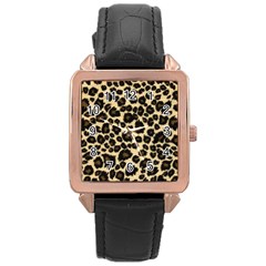 Jaguar Skin Texture, Jaguar Wool Texture, Yellow Rose Gold Leather Watch  by kyorashop23