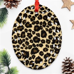 Jaguar Skin Texture, Jaguar Wool Texture, Yellow Oval Filigree Ornament (two Sides)