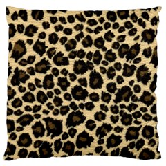 Jaguar Skin Texture, Jaguar Wool Texture, Yellow Standard Premium Plush Fleece Cushion Case (one Side) by kyorashop23