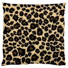 Jaguar Skin Texture, Jaguar Wool Texture, Yellow Large Cushion Case (one Side) by kyorashop23