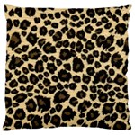 Jaguar Skin Texture, Jaguar Wool Texture, Yellow Standard Premium Plush Fleece Cushion Case (Two Sides) Front