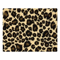 Jaguar Skin Texture, Jaguar Wool Texture, Yellow Two Sides Premium Plush Fleece Blanket (large) by kyorashop23