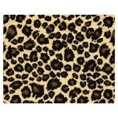 Jaguar Skin Texture, Jaguar Wool Texture, Yellow Two Sides Premium Plush Fleece Blanket (teen Size) by kyorashop23