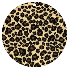 Jaguar Skin Texture, Jaguar Wool Texture, Yellow Uv Print Acrylic Ornament Round