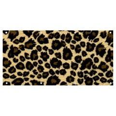 Jaguar Skin Texture, Jaguar Wool Texture, Yellow Banner And Sign 8  X 4  by kyorashop23