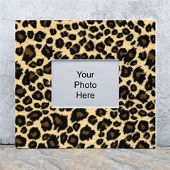 Jaguar Skin Texture, Jaguar Wool Texture, Yellow White Wall Photo Frame 5  X 7  by kyorashop23