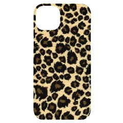 Jaguar Skin Texture, Jaguar Wool Texture, Yellow Iphone 14 Plus Black Uv Print Case by kyorashop23