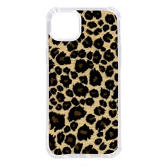 Jaguar Skin Texture, Jaguar Wool Texture, Yellow Iphone 14 Plus Tpu Uv Print Case by kyorashop23