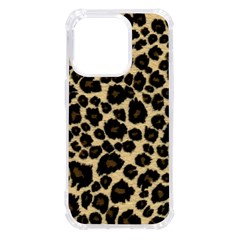 Jaguar Skin Texture, Jaguar Wool Texture, Yellow Iphone 14 Pro Tpu Uv Print Case by kyorashop23