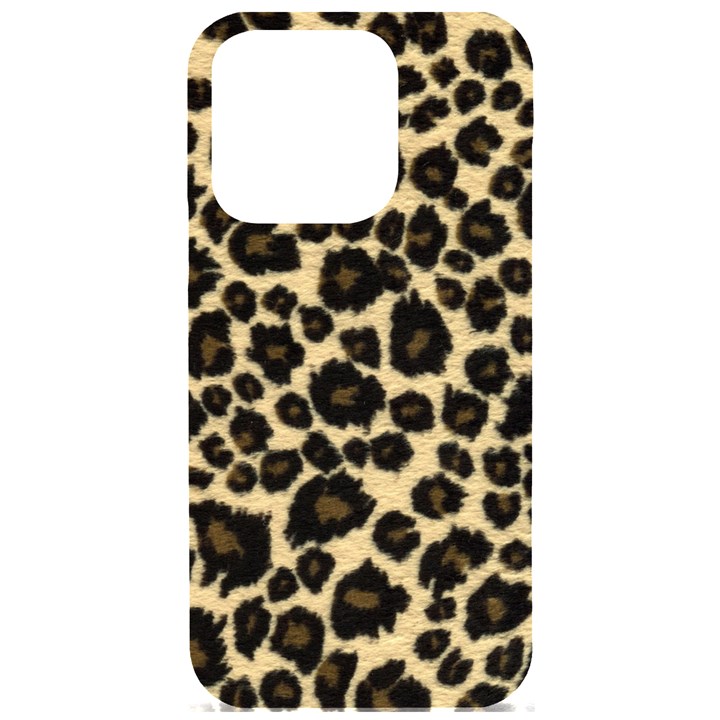 Jaguar Skin Texture, Jaguar Wool Texture, Yellow iPhone 15 Pro Black UV Print PC Hardshell Case