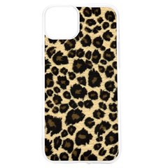 Jaguar Skin Texture, Jaguar Wool Texture, Yellow Iphone 15 Tpu Uv Print Case by kyorashop23