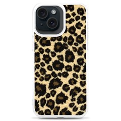 Jaguar Skin Texture, Jaguar Wool Texture, Yellow Iphone 15 Plus Tpu Uv Print Case by kyorashop23