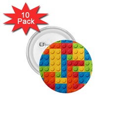 Lego Bricks, Colorful Dots Background 1 75  Buttons (10 Pack) by kyorashop23