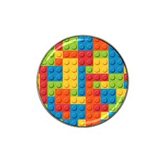 Lego Bricks, Colorful Dots Background Hat Clip Ball Marker (4 Pack) by kyorashop23