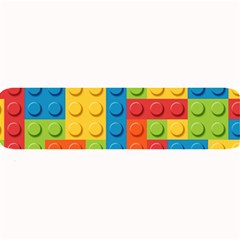 Lego Bricks, Colorful Dots Background Large Bar Mat by kyorashop23