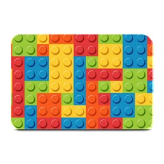 Lego Bricks, Colorful Dots Background Plate Mats by kyorashop23