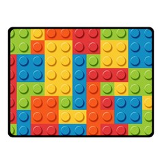 Lego Bricks, Colorful Dots Background Fleece Blanket (small) by kyorashop23