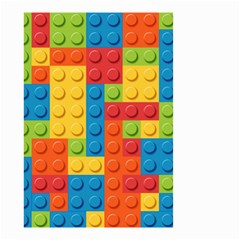 Lego Bricks, Colorful Dots Background Small Garden Flag (two Sides) by kyorashop23